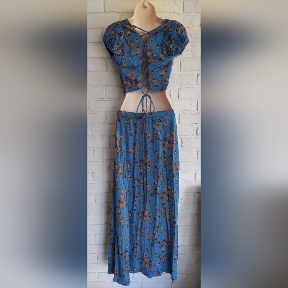 NWOT Free People Talia set in Aegean XSmall - Picture 4 of 5